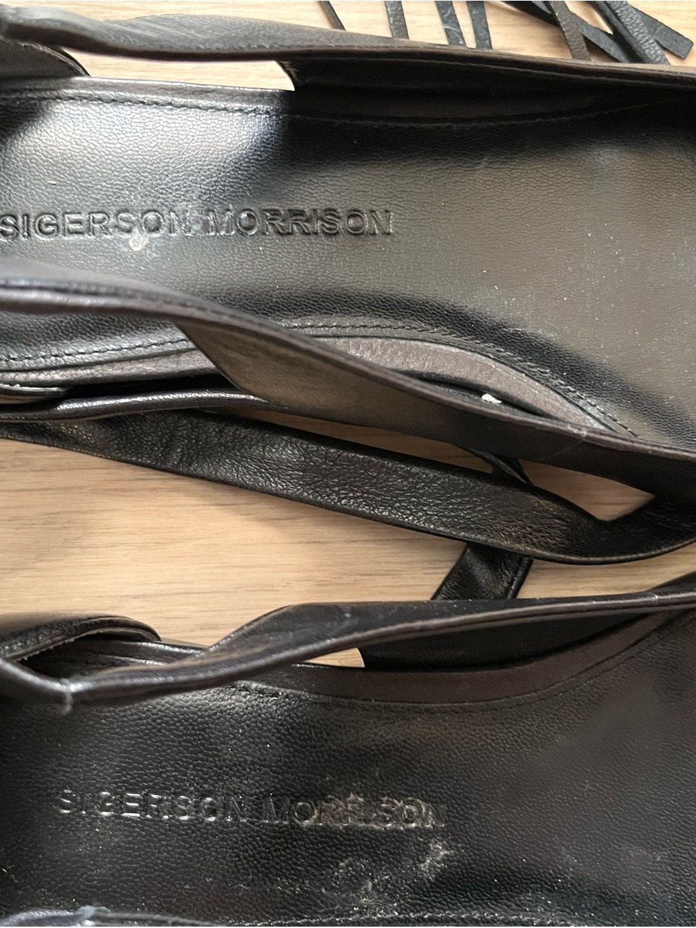 Sigerson Morrison Black Wrap-Around Lace Ballet Flats - Picture 4 of 16